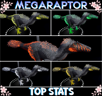 Megaraptor CLONES 1366 MELEE NEW TOP STAT Ark  Survival Ascended ASA PVE