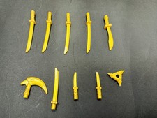 Lot Of 10 Random Lego Weapons Toy Gold Swords Ninjago 30173