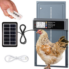 Automatic Chicken Coop Door Solar Powered, LCD Display Automatic Chicken Door wi