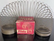Slinky in Original Box 1940's James Industries, Inc. Make In Clifton Height PA