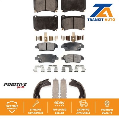 Front Rear Semi-Metallic Brake Pads And Parking Shoes Kit For Hyundai Genesis