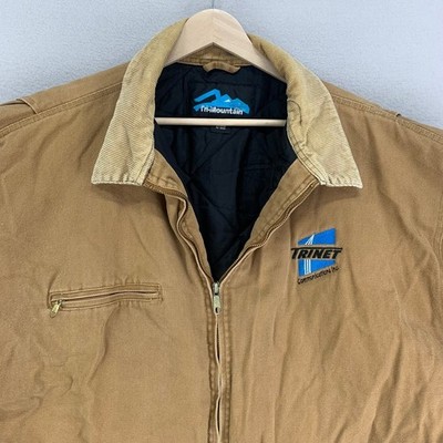 Retro Detroit Style Jacket Mens 2XL Brown Duck Canvas Heavy