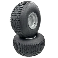 20x8.00-8 Silver Lawn Mower Wheel - Set - 3/4 Inch Axle, 2.90 Inch Hub