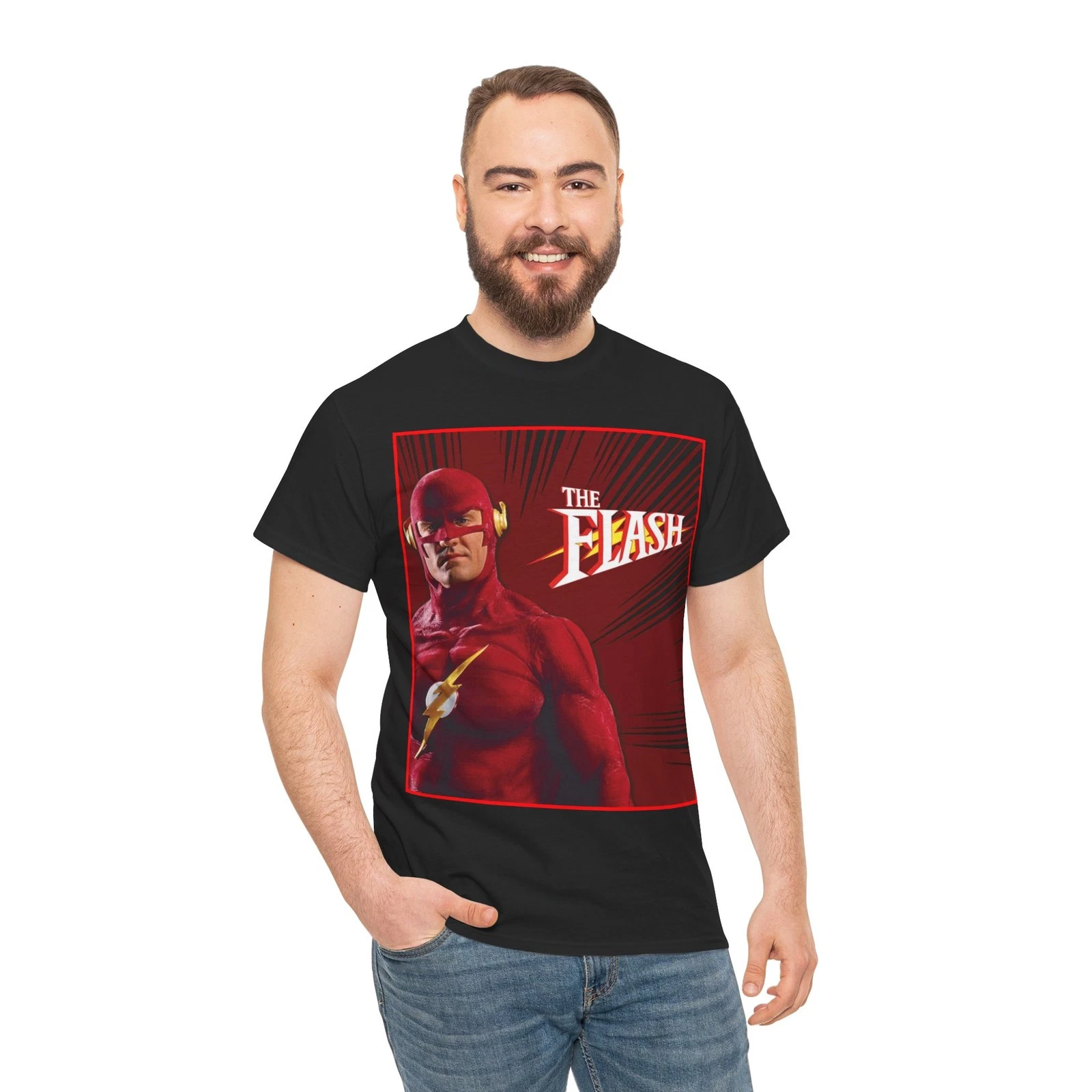 Flash T-Shirt - John Wesley Shipp - DC Comics 1990s TV Series - Barry Allen