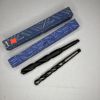 Lot Of 2 PRECISION TWIST DRILL TAPER SHANKS HSS 2MT #1 & HSS 3/4  Original Box