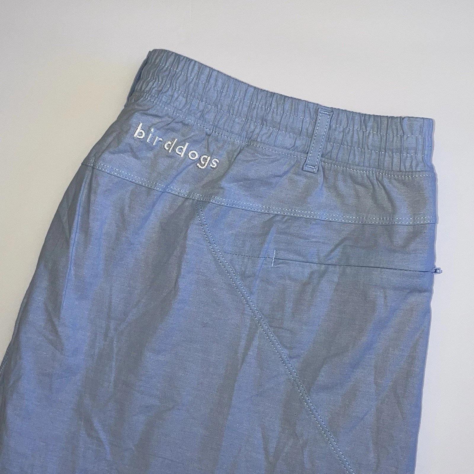 Birddogs Athletic Shorts Men XXL Long Light Blue 9.5 In. Zipped Pocket Lined