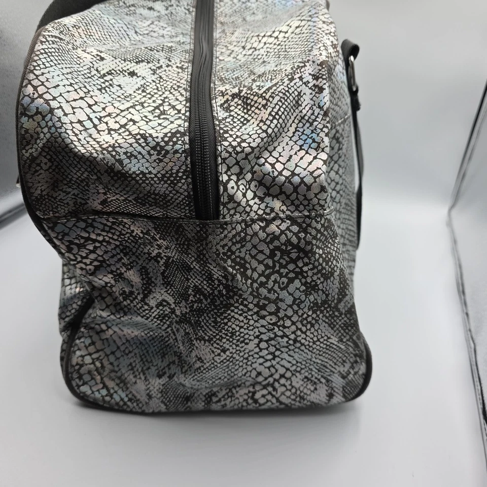 Pink Victoria Secret Black Silver Snakeskin Metalic Carry On Luggage Travel - Image 4 of 4