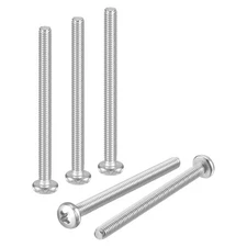 M4-0.7x50 Pan Head Machine Screws - 60pcs - 304 Stainless Steel -Silver