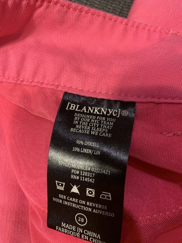 Blank NYC x Revolve Franklin Rib Cage Cargo Pant in Pink - Size 28 Linen Blend - Picture 3 of 6