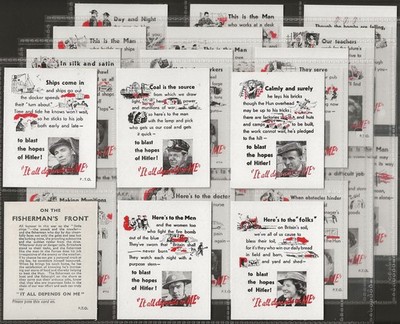 ARDATH-KOMPLETTER SATZ- ES HÄNGT ALLES VON MIR AB 1940 (24/25 KARTEN (BAUMWOLLE FEHLT))