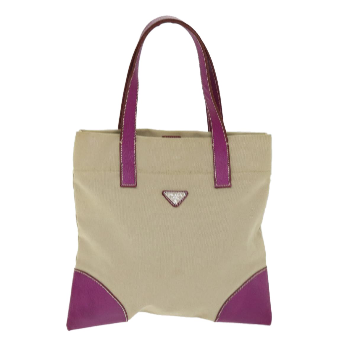 Prada Authentic Beige Canvas Tote Bag