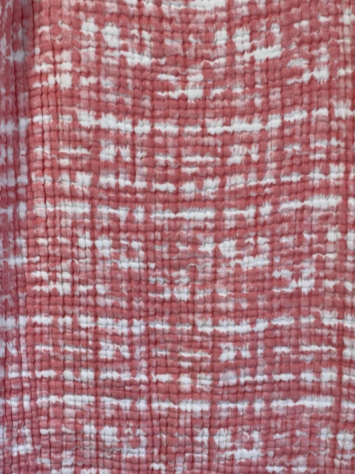 Chickpea Pink Muslin Dream Blanket Swaddle Receiving White Reversible 31.5x38