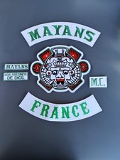 Patchs Mayans MC Vert France Outlaws Set de 6 patchs bikers Sons of ANARCHY