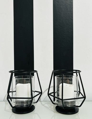 🖤 IKEA Parlband Pärlband schwarz Deko Teelicht Kerzenhalter + LED Kerzen