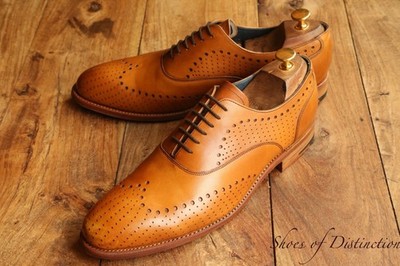 Barker hellbraune Leder Derby Brogue Schnürschuhe UK 9 F US 10 EU 43