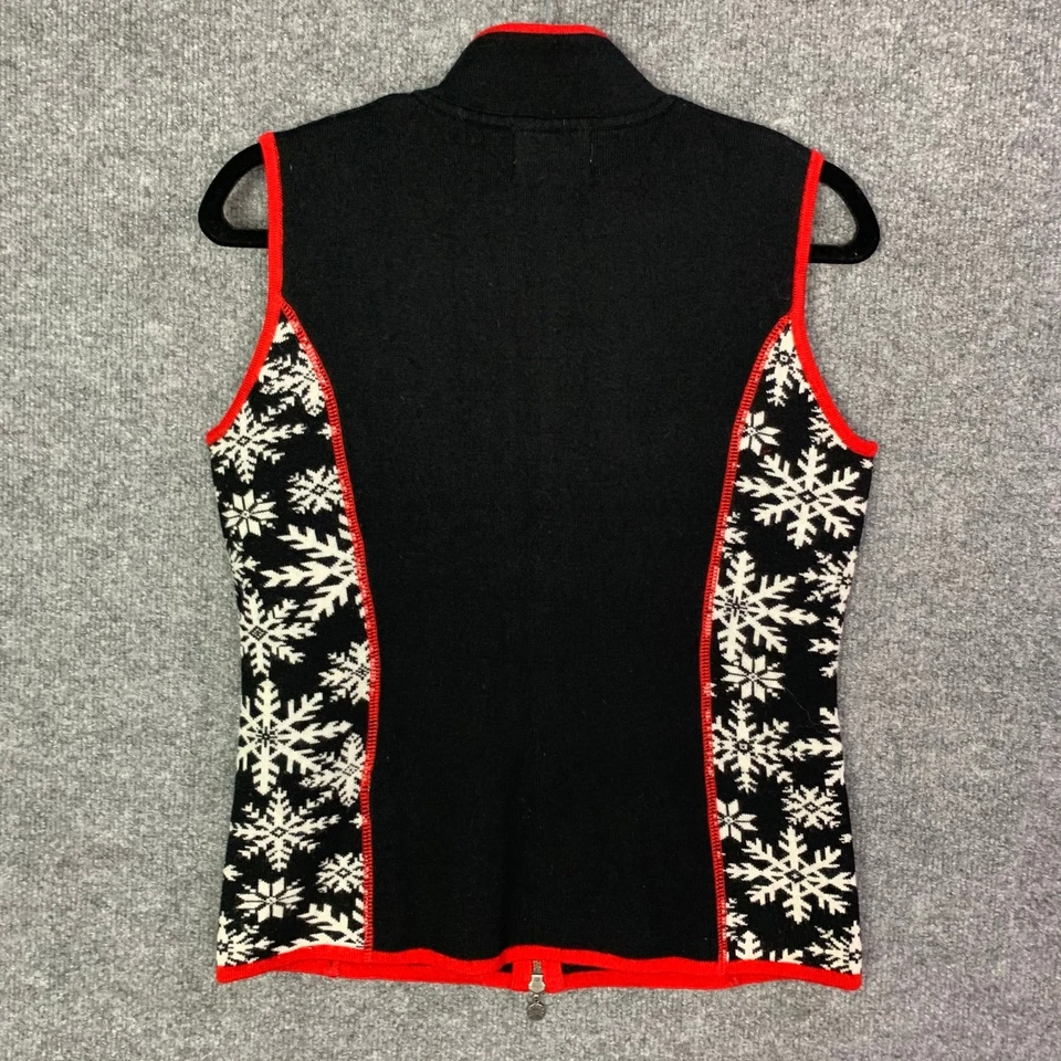 Neve Talla M Suéter Cuello Alto Cremallera Completa Chaleco de Lana Tejido Fair Isle Foto 2 de 4