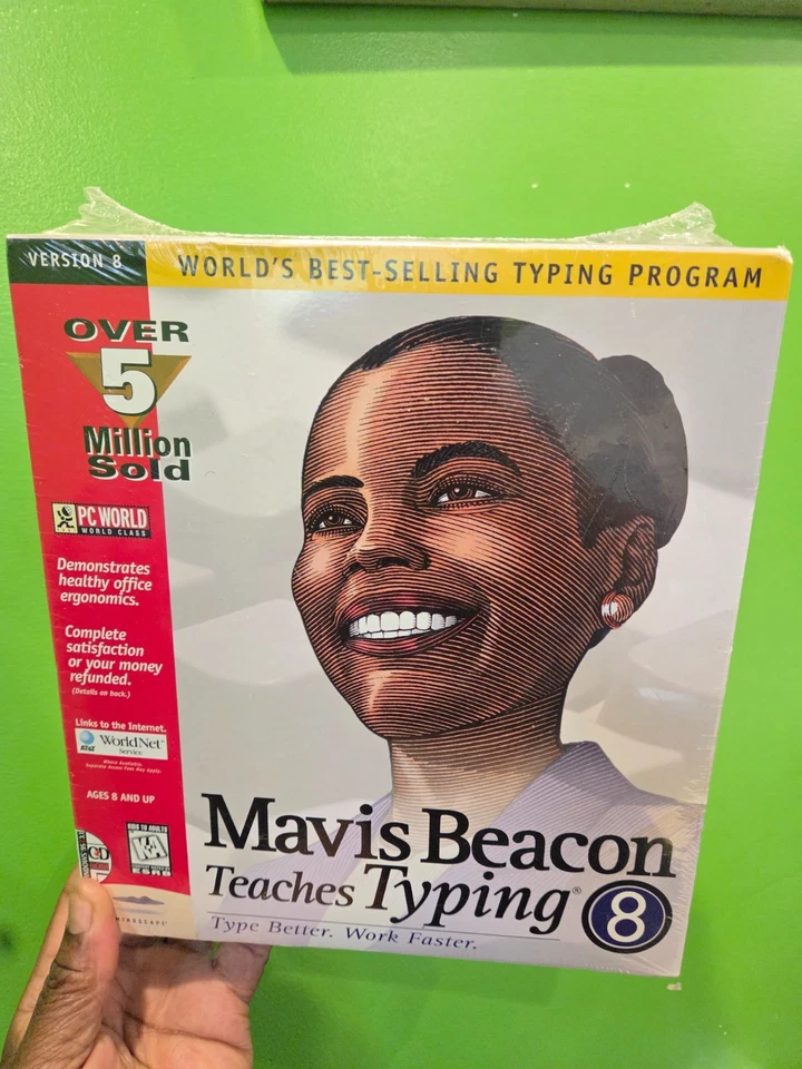 Mavis Beacon Teaches Typing Version 8 For Windows 95 BRAND NEW SEALED BIG BOX - Image 3 of 4