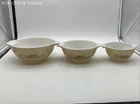 Pyrex Forest Fancies 3 Piece Cinderella Mixing Bowl Set 441 442 443 Vintage