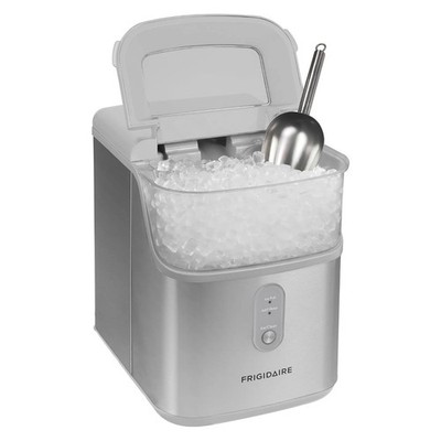 Frigidaire Crunch Countertop Nugget Ice Maker, 33 lbs, Stainless Scoop, EFIC2550