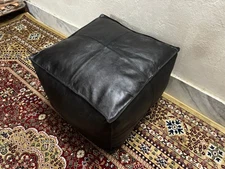 Ottoman Footstool Pouffe Boho Genuine New 20’’ Moroccan Leather Unstuffed