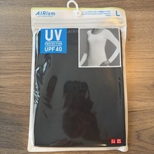 Uniqlo Women AIRism UV Protection Scoop Neck Long Sleeve T-shirt/DRY-EX - Black