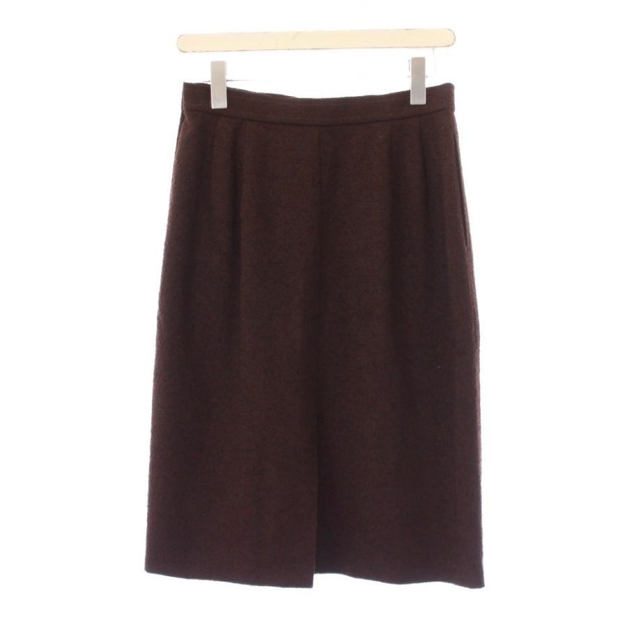 Yves Saint Laurent Set Up Senza Collo Giacca Gonna Lana 40 Marrone