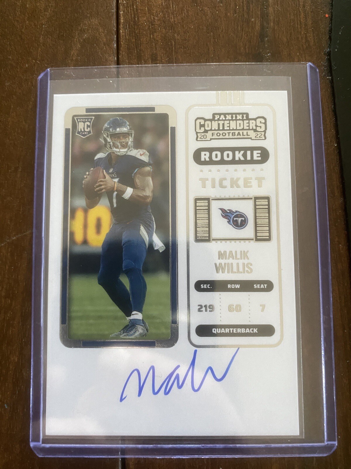 2022 Panini Contenders - Rookie Ticket RPS #129 Malik Willis (AU, RC)