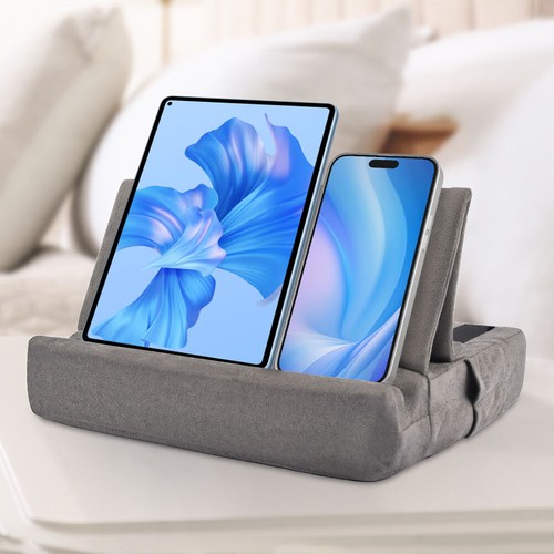 Tablet Kissen Halter mit Tasche Winkel verstellbar faltbar Tablet Halterung (grau) ~ - Bild 6 von 12