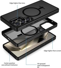 MAGSAFE Case For Samsung Galaxy S25+ Ultra/S24FE Black ARMOUR Magnet Phone Cover