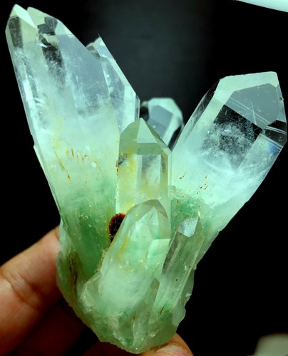 155g Himalayan Phantom 'Green Ghost' Lemuria QUARTZ Crystal Point&Pyramid X605 - Picture 5 of 8