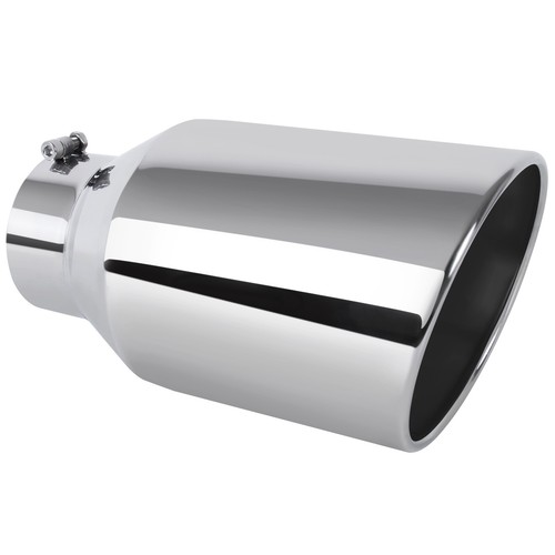 5" Entrada 8" Salida 15" Largo Acero Inoxidable Borde Enrollado Diesel Punta de Escape - Imagen 7 de 7