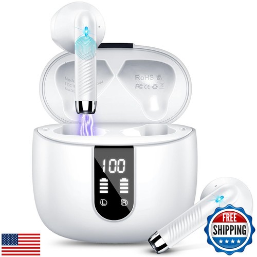 QXQ Wireless Earbuds, Bluetooth Headphones 5.4 Stereo Bass Ear Buds with ENC - 第 1/5 張圖片