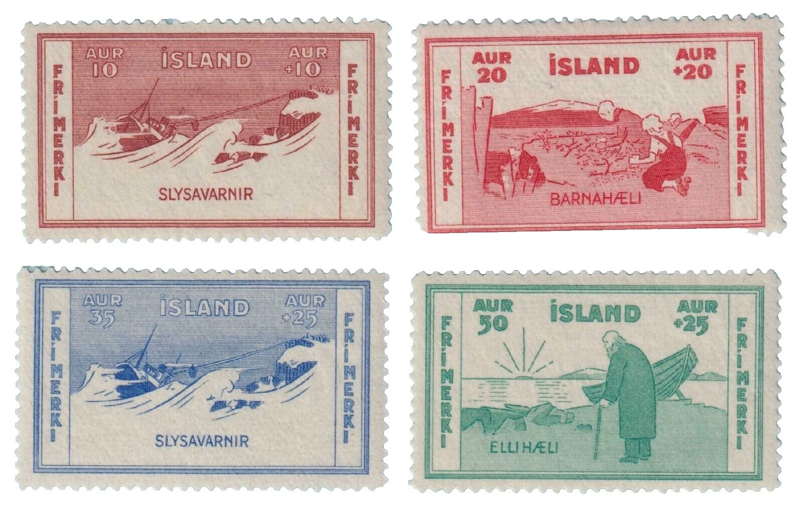 Semi-Postal Icelandic Stamps