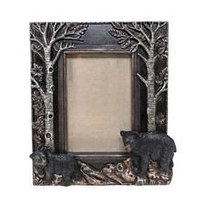 Aspen & Black Bears Photo Frame (4x6) – Rustic Lodge Cabin Wildlife Décor