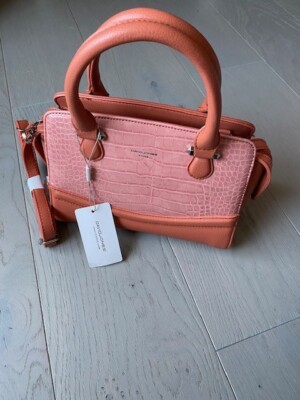 NWT David Jones Paris Purse Crossbody Lovely Coral Color