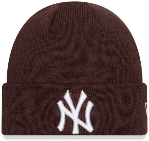 New York Yankees Kids New Era League Essential Brown Beanie Hat (Age 4 - 12) - Picture 1 of 2