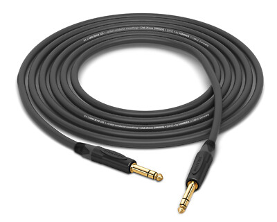 1/4'' TRS Cable | Sommer Carbokab 225 & Neutrik Gold Connectors | 2 Feet