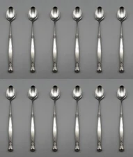 Oneida - ADELPHIA - Stainless   Iced Beverage Spoons - Set of Twelve USA Made