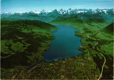 Berner Oberland Thun with Lake Thun Eiger Postcard Unposted