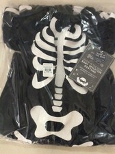 Pottery Barn Kids Glow in the Dark Skeleton Halloween Costume Sz 0-6 mo NWT