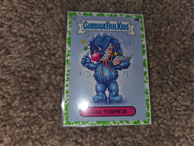 B25: 2022 GARBAGE PAIL KIDS GPK BOOK WORMS Page TURNER Booger Green 14b