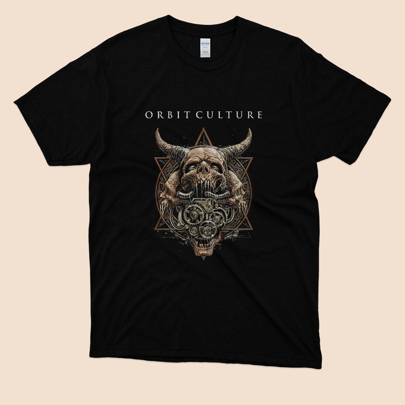 Orbit Culture Classic Mens Black Tshirt Size S to 5XL