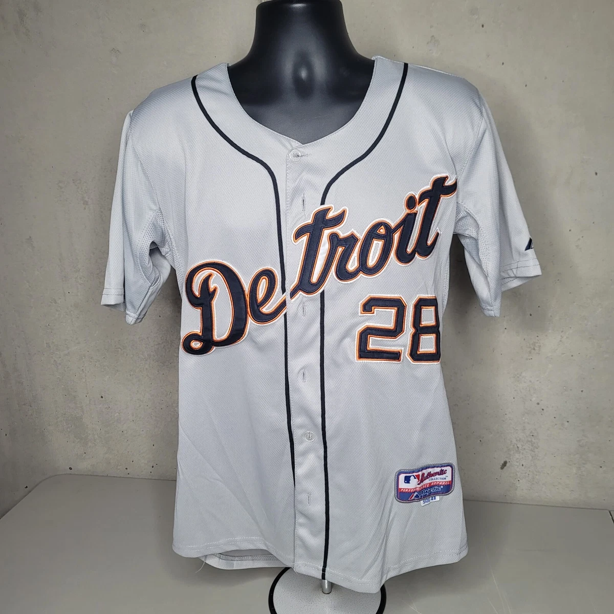 Detroit Tigers Majestic Baseball Jersey 28 Prince Fielder Sewn