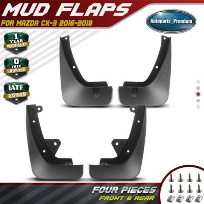 4x Splash Guards Mud Flaps MudGuards Front & Rear for Mazda CX-3 CX3 2016-2018