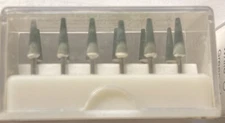 Dental Polishing FG Green Mounted Stone Abrasive Point CN-1 Green | 12 Pcs