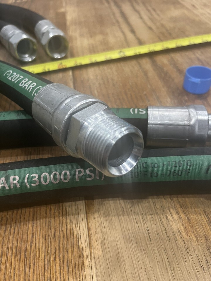 1” HYDRAULIC HOSE ASSEMBLY LOT 2 WIRE/3000 PSI (5) HOSES eBay