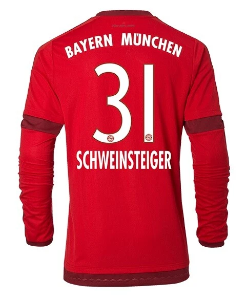 Trikot Kinder Adidas FC Bayern 2015-2016 Home Langarm I Heim FCB + Spielernummer - Bild 4 von 4