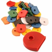 KEY CAP COLOUR COVERS PLASTIC RUBBER TOP CAP COVER TAG DOOR IDENTIFIER PACK x100