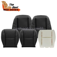 For Cadillac Escalade 2007-2014 Front Both Side Leather Seat Console Cover Black