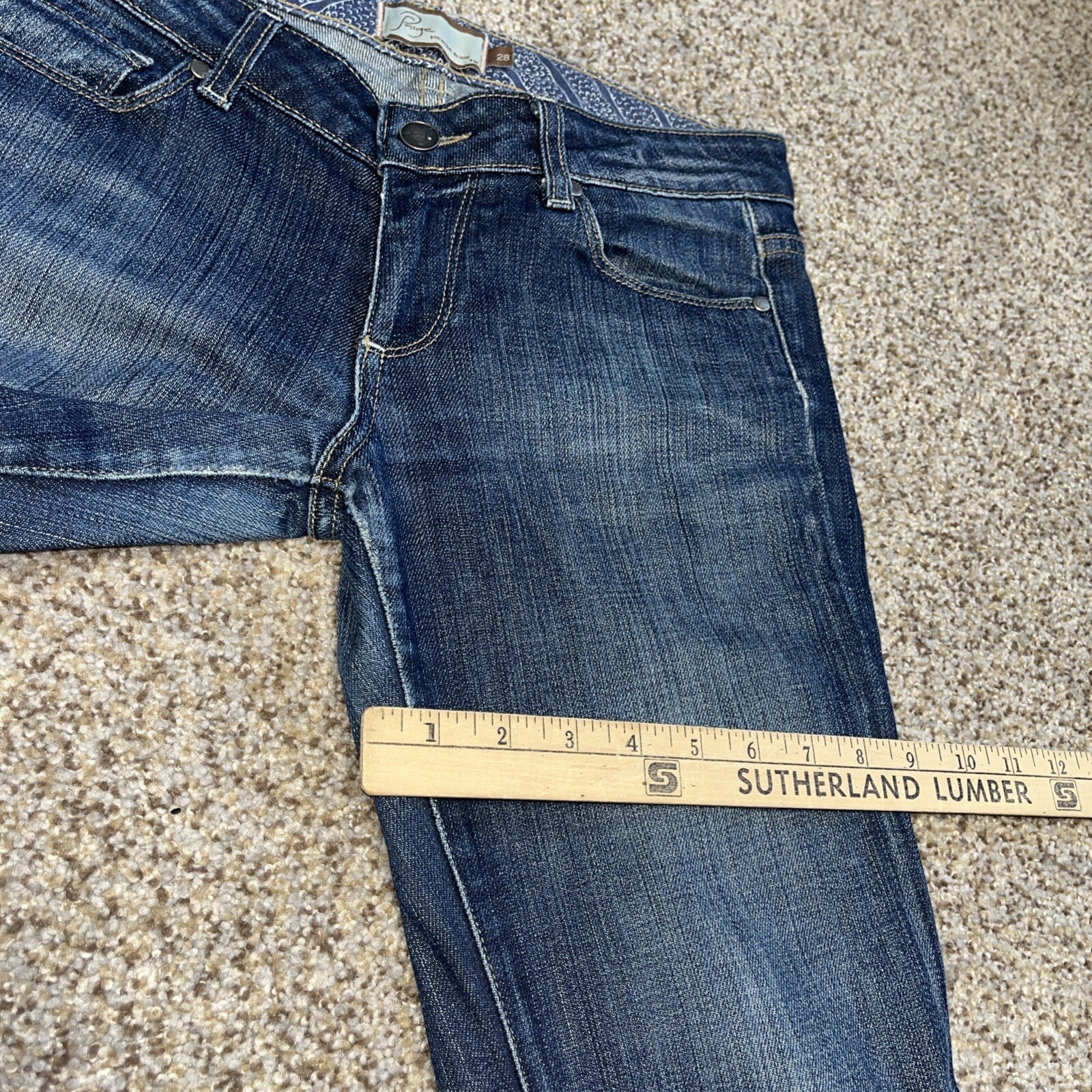 PAIGE PREMIUM JEANS Women's 28 Laurel Canyon Low Rise Bootcut Denim 30x29.5 - View 9